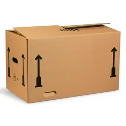Umzugskarton Wellpappe L650xB350xH370mm zweiwellig braun