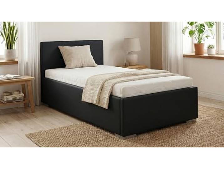 PAARA Polsterbett Beach II 3523K mit Bettkasten, Lattenrost mit Gasdruckfedern, Matratze, alle Größen - Jedes Bett EIN Unikat - Made in Germany (90 x 200 cm)
