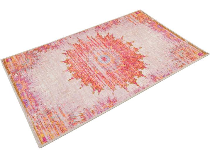 Badematte WECON HOME Sleepwalker , bunt, H:6mm, Polyester, Badematten, Badematte, Vintage Orient Stil, Badezimmerteppich, waschbar