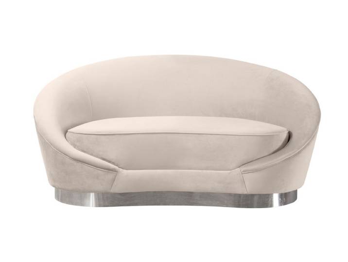 Selini 2-Sitzer Sofa – Silber Basis – Kreideweiß