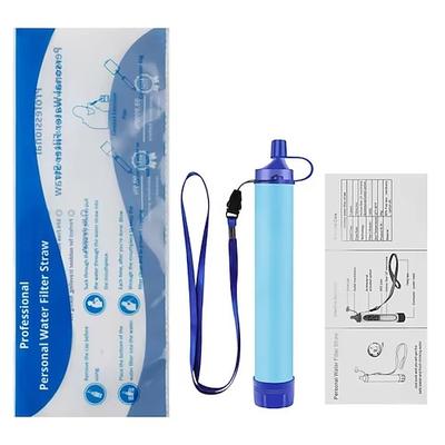 Outdoor-Wasserfilter, persönliche Wasserfilterung, Strohhalm, Notfall-Überlebensausrüstung, Wasserreiniger für Camping, Wandern, Klettern, Rucksackreisen