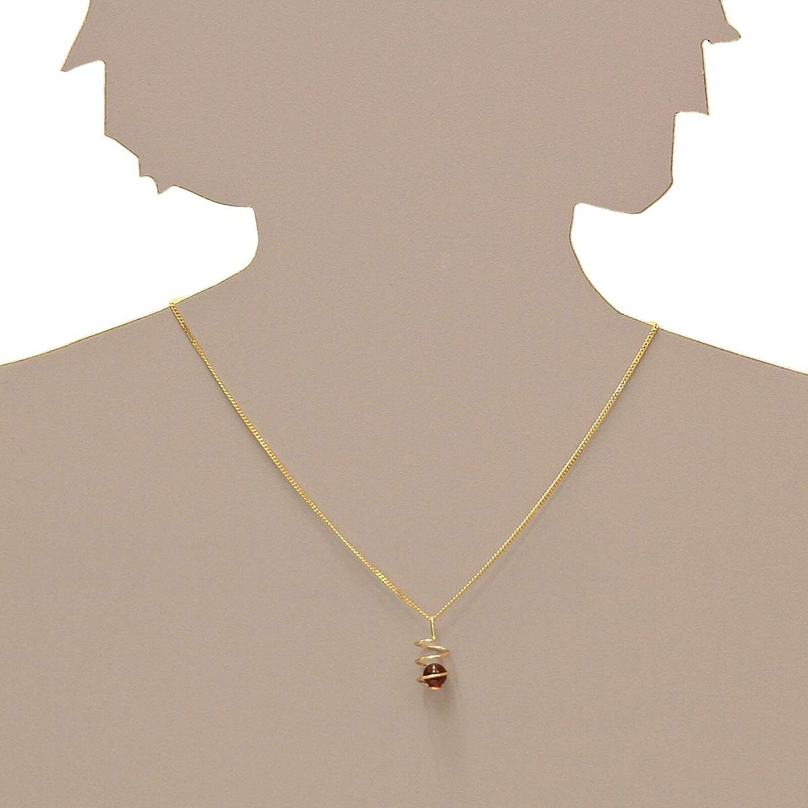Kettenanhänger OSTSEE-SCHMUCK "Ostsee-Schmuck Anhänger Spirale Anhänger Spirale", gelb (weiß, neutral), Schmuckanhänger, Damen, 20 x 10mm, Gelbgold 333, 0,9 g, Kettenanhänger