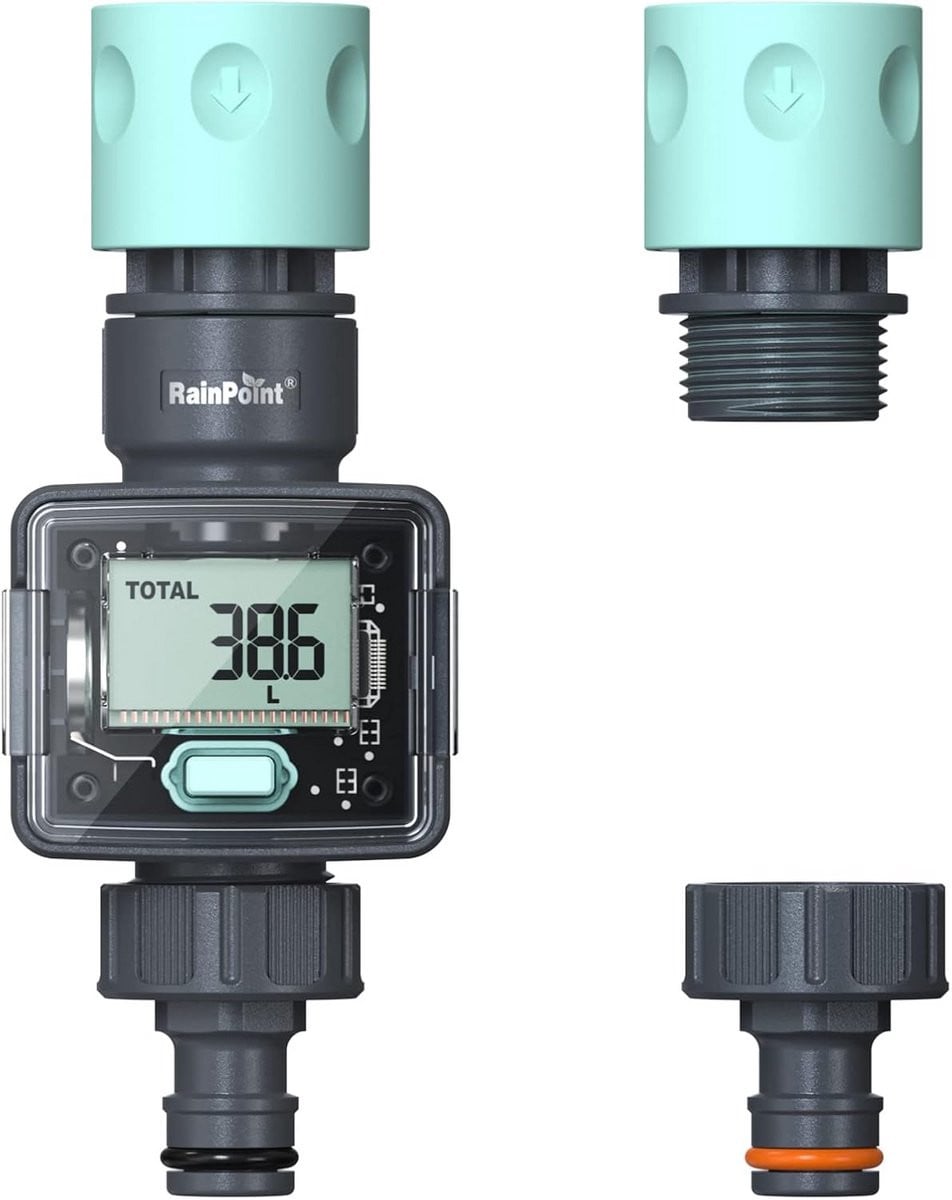 Slimme Watermeter Tuinslang Timer met 4 Programmeerbare Modi voor Waterbeheer