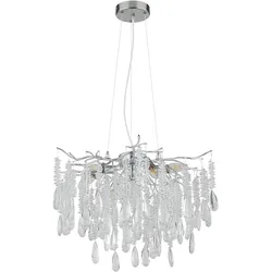 Kronleuchter KINGA (DH 60x120 cm) - silber - DH 60x120 cm