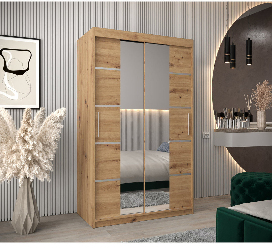 Arte-N Furniture Ltd 2 Door Wardrobe Oak Artisan 120cm W X 62cm D