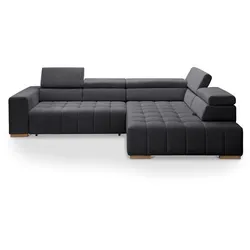 Exxpo by Gala Ecksofa mit Funktion Elias Cord Anthracite