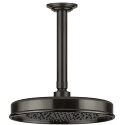 Gessi Venti20 Antikalk-Kopfbrause, D229mm, mit Gelenk und Deckenarm 288mm, Deckenmontage, 65152707, Farbe: PVD