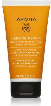 Apivita Keratin Repair Nourish Repair Conditioner condicionador renovador de queratina para cabelo seco a danificado 150 ml. Keratin Repair Nourish Repair Conditioner
