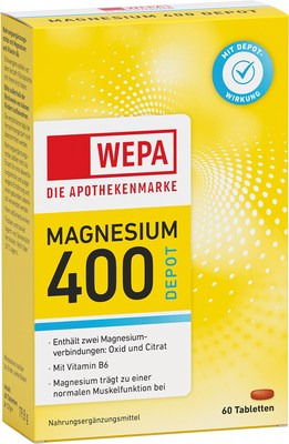 WEPA Apothekenbedarf GmbH & Co KG WEPA Magnesium 400 DEPOT+B6 Tabletten 79,8 g 17830384