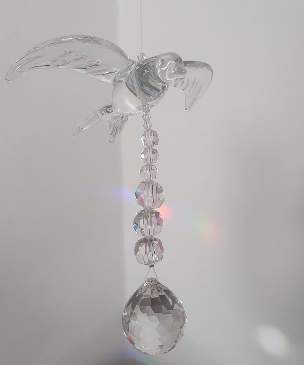 Asfour Crystal Bird Raamhanger met 30mm Kristallen Bol