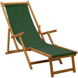 vidaXL, Liegestuhl, Stabiler Eukalyptus-Holz-Sonnenlieger (200 cm)