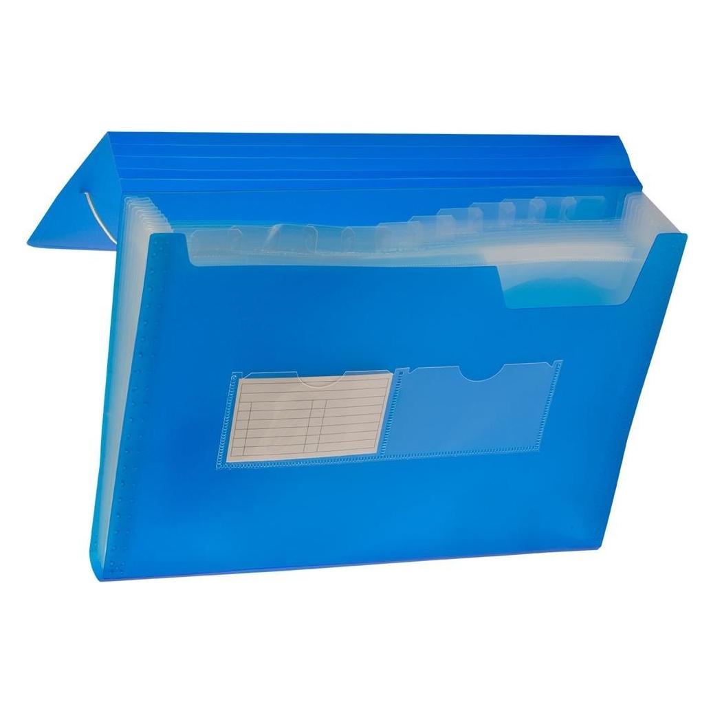 Tetis PP-Faltaktentasche mit Eckgummi A4 13 Fächer - blau FAIRS (A4, 1x) (AL306TET)