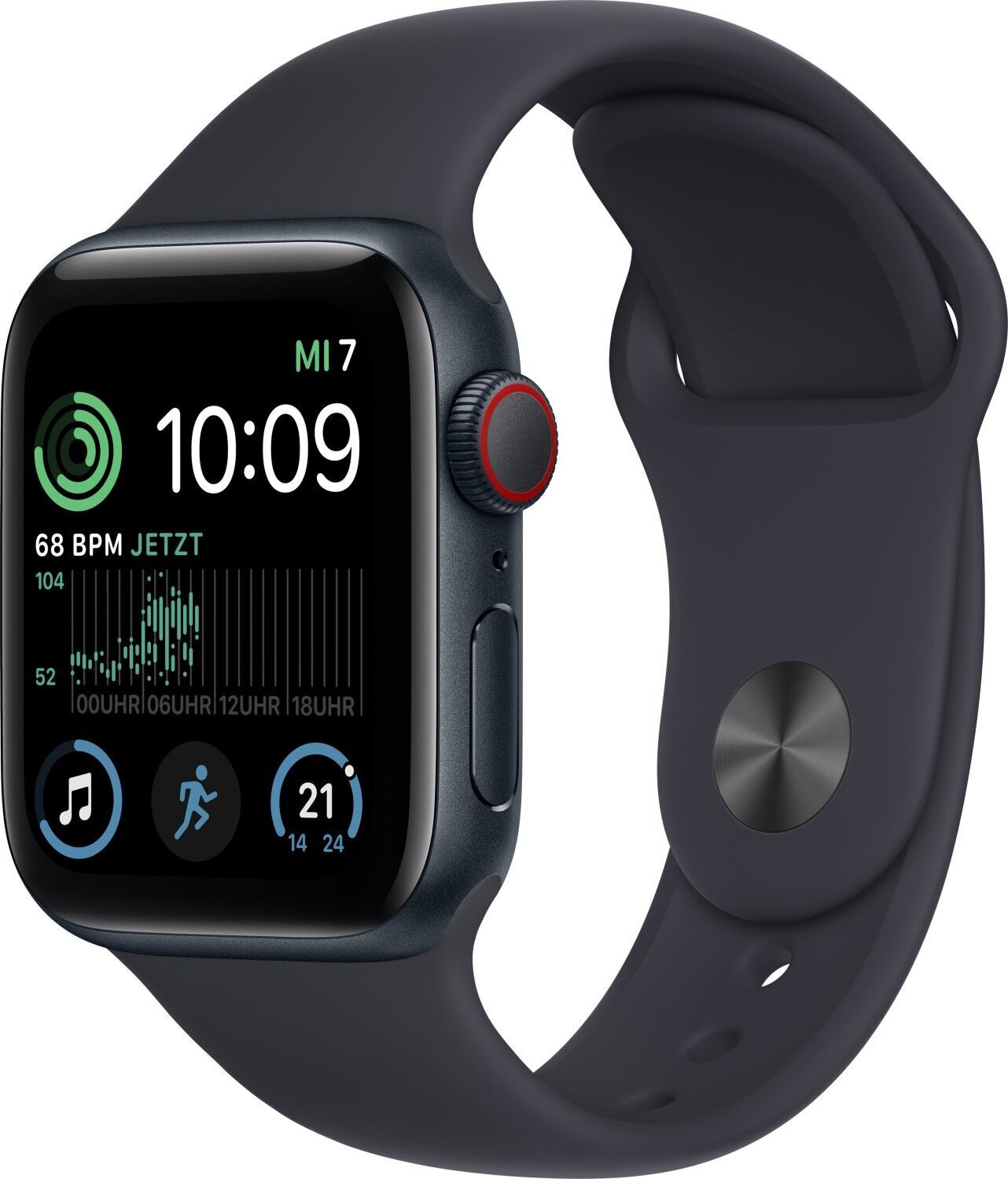 Apple Watch SE 40 mm (2022)   GPS + Cellular   Midnight   Midnight Sport Band S/M - Refurbished