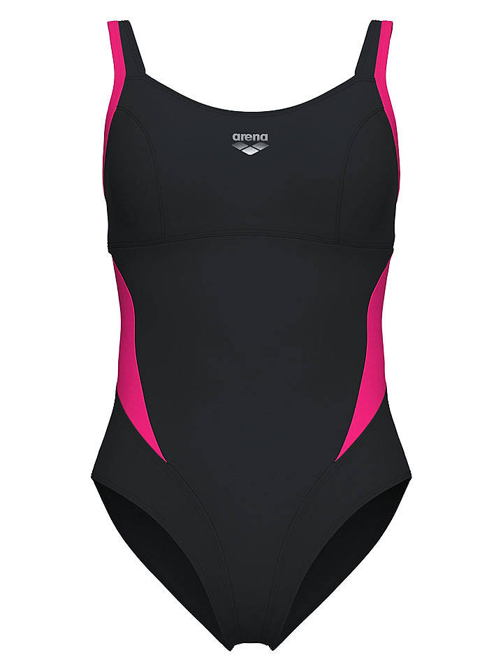 Arena Badeanzug in Schwarz/ Pink - 50