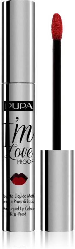 PUPA Milano I´m Loveproof liquid matt lipstick with long-lasting effect shade 011 Kiss Me Red 2.7 ml