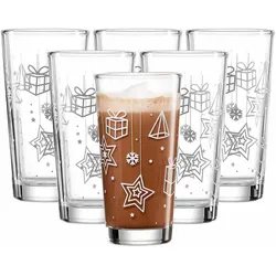 TRINKGLÄSER Xmas transparent 380 ml 6er Set