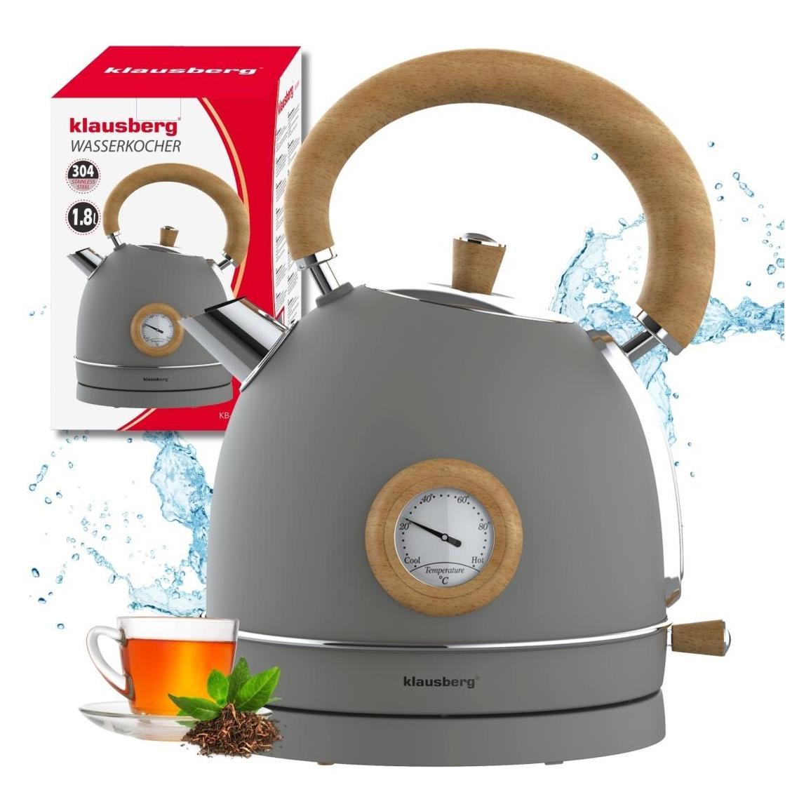 Klausberg Czajnik CZAJNIK ELEKTRYCZNY 1,8L Z TERMOMETREM KB-9009 RETRO (1.80 l) (68758328)