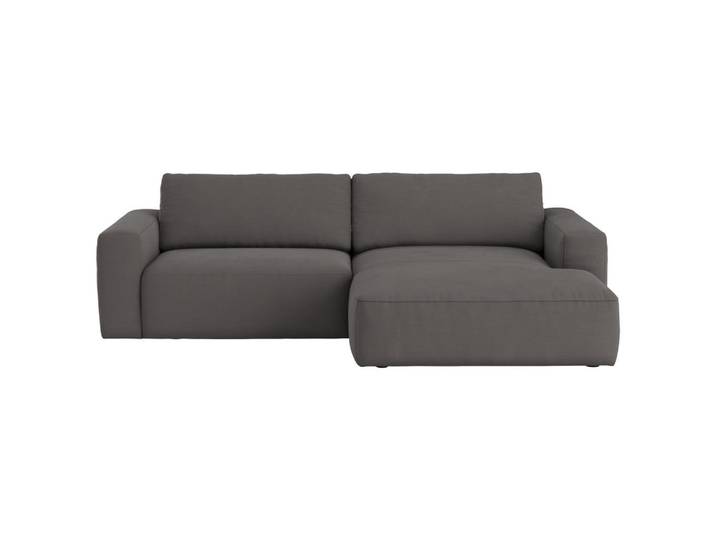 Mid.you Ecksofa, Dunkelgrau, Kunststoff, 4-Sitzer, L-Form, 283x175 cm, Wohnzimmer, Sofas & Couches, Wohnlandschaften, Ecksofas