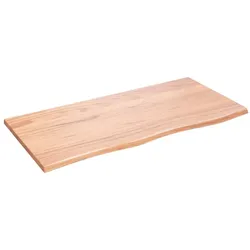 vidaXL Wandregal Hellbraun 100x50x2 cm Massivholz Eiche Behandelt