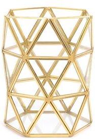 United Vintage Glass Vanity Tray Gold Brass Mirror Jewelry Organizer For Cosmetics Perfume And Decor beauty Brush Bucket
