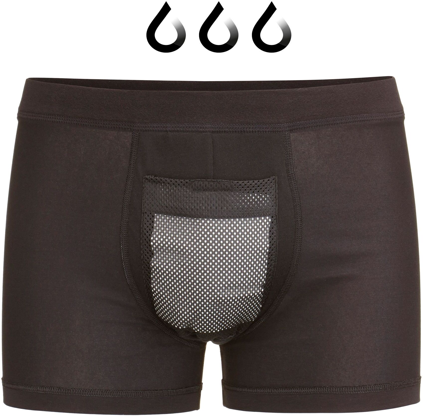 Inkontinenzslip ISA BODYWEAR "Inkontinenz Panty Stufe 3", Herren, Gr. S, schwarz, Obermaterial: 95% Baumwolle CO. 5% Elasthan EL., Unterhosen Inkontinenzslip schwarz S