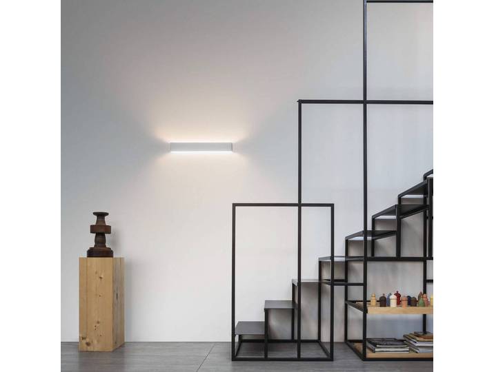 ideal lux Wandlampe Delta, weiß / opal, für Wohn- / Esszimmer, Aluminium, Modern, LED Wandleuchte, Wandlampe Innen
