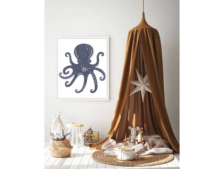 Tableau déco Octopus 53 x 63cm Multicolore