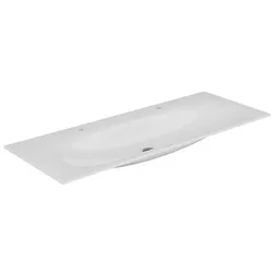 Keuco Keramik Doppel Waschtisch 31160311402 Edition 11, 1405 x 17 x 538 mm, weiss