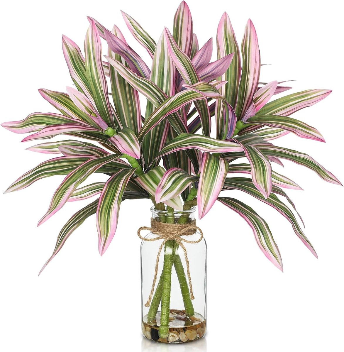 Kunstplant Dracaena met groene takken in vaas, 40 cm
