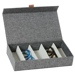 LOVE !T STORE !T Brillenbox Premium 30 x 17 x 6 cm, grau