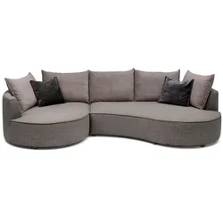 BOOOM Ecksofa Luna Stoff Grau Anthrazit