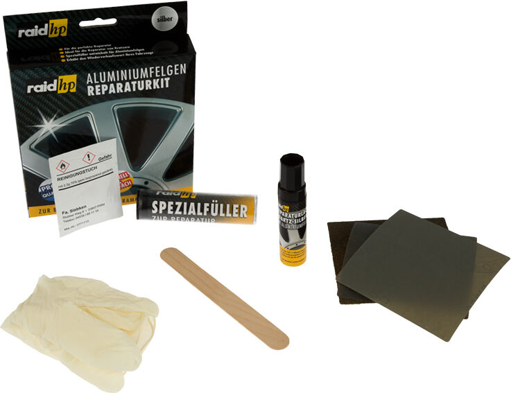 Raidhp Reparatursatz, Felge Alufelgen Reparaturkit Silber 340001 0.012l