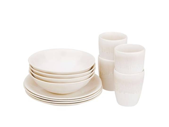 BUTLERS 12-tlg. Frühstücksset für 4 Personen Steinzeug - ATLANTIS -
