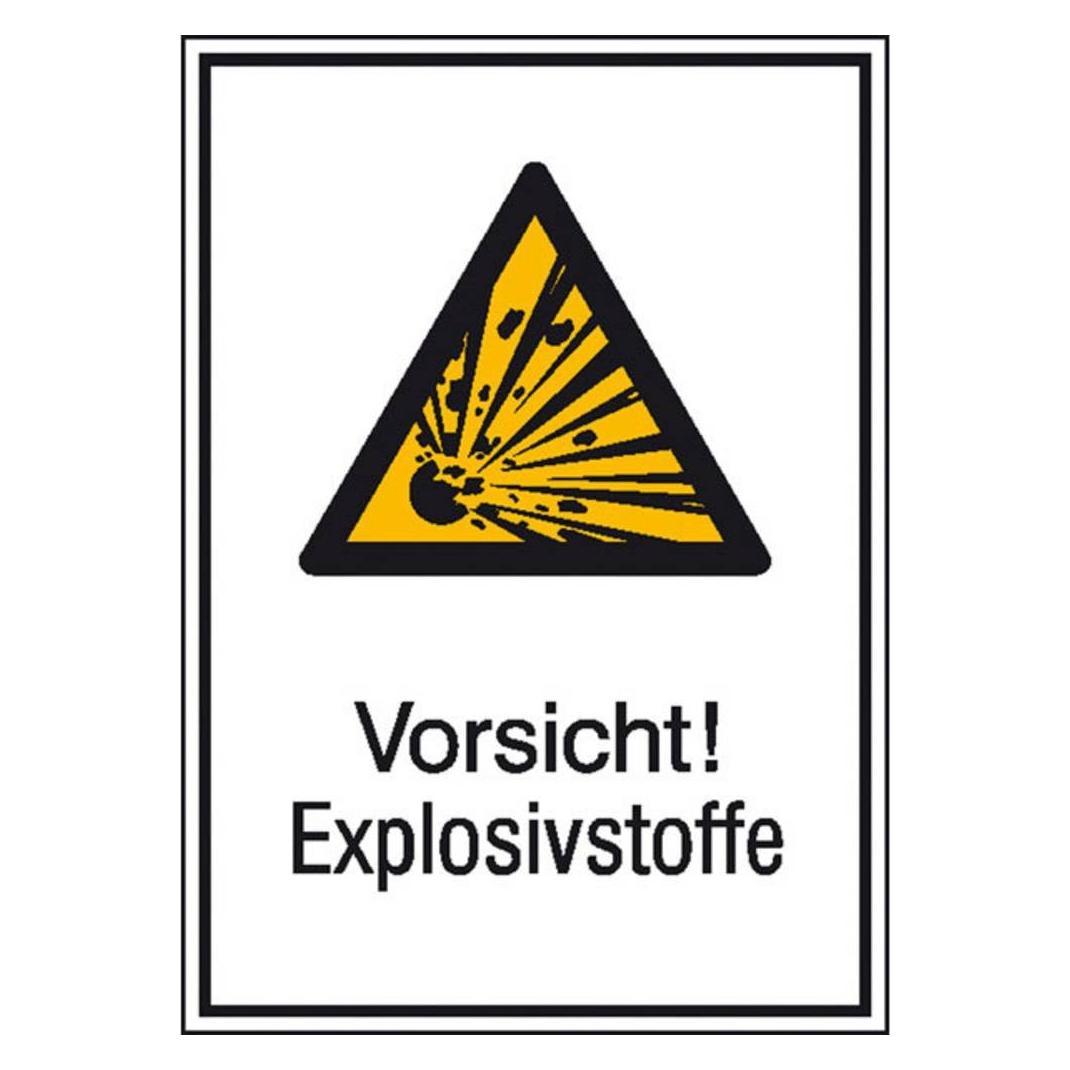 Wolk Warn-Kombischild Vorsicht! Explosivsoffe Folie selbstklebend B x H (21.0402)