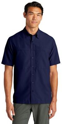 Port Authority W961 Short Sleeve UV Daybreak Shirt in True Navy Blue size XS   Polyester