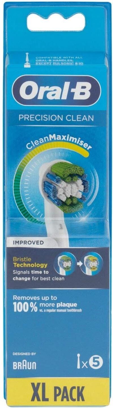 Oral-B Precision Clean Replacement Brush Heads with CleanMaximiser Technology – White