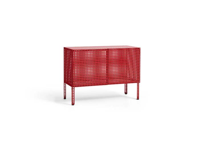HAY Armoire Perforated Cabinet small Wine red
