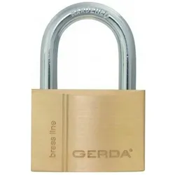 Gerda, Vorhängeschloss, REAR BRASS 50mm 2pcs 5 KEYS BLISTER