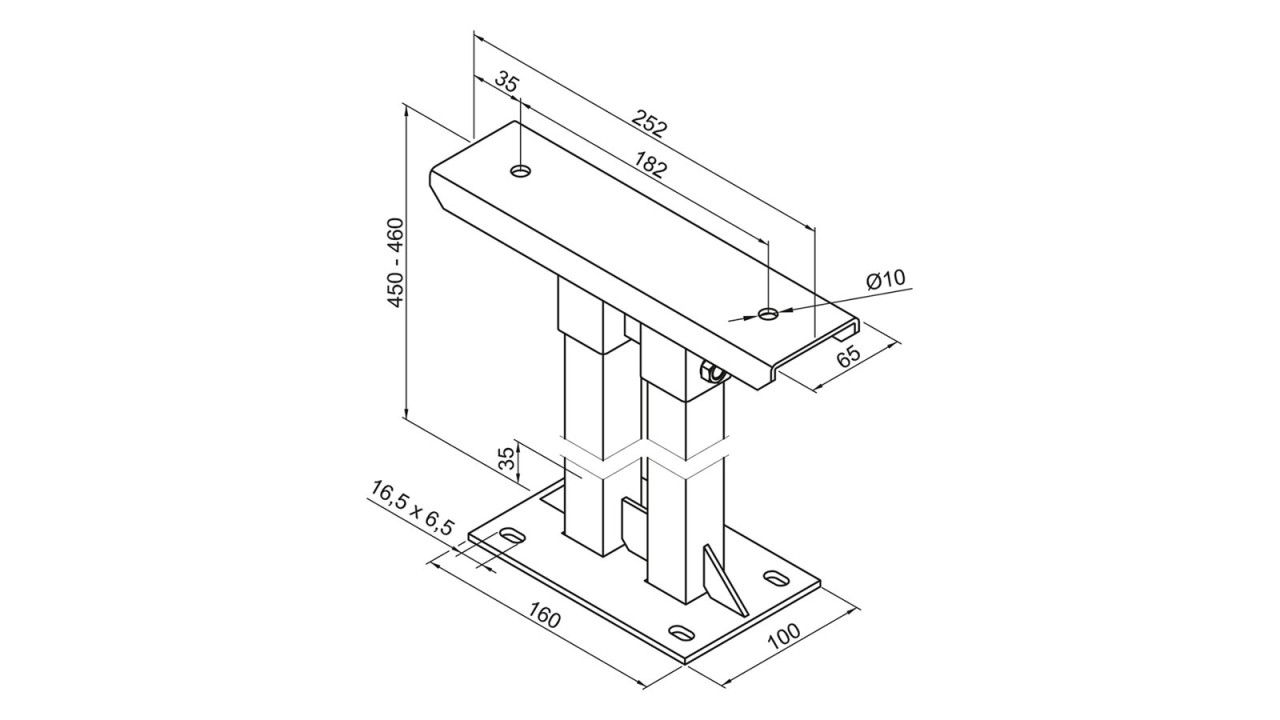 Zehnder Zubehör Fußkonsole FMORV HD45-5, Sonder-Lack, 110319 110319