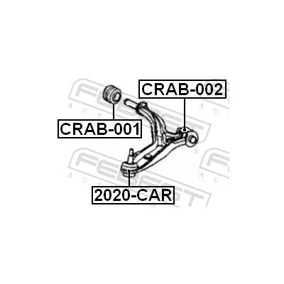 FEBEST Trag-/Führungsgelenk 2020-CAR Vorderachse unten für Chrysler ALFAROME/Fiat/LANCI