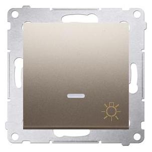 Kontakt Simon Knopfleuchte beleuchtet gold matt - DS1L.01 (DS1L.01/44)