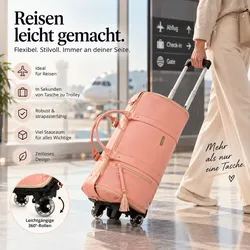 MODEO Reisetasche - Rosé Mit Rollen