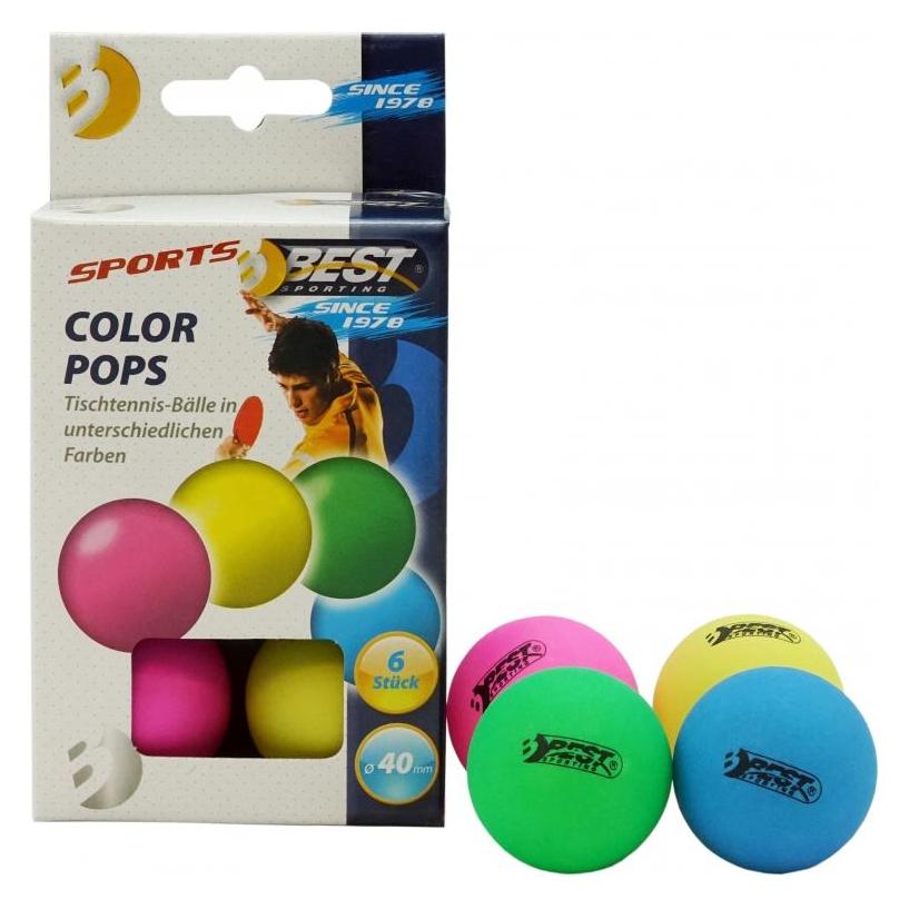 Best Sporting Tisch Tennis-Bälle Colour Pops (6 Stk.) (23106)