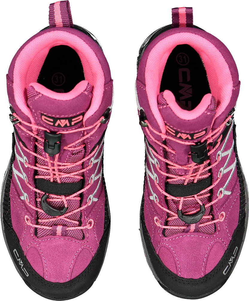 Wanderschuh CMP "RIGEL MID WP", Kinder, Gr. 35, lila (beere), Veloursleder, Schuhe Wanderschuh, wasserdicht beere 35