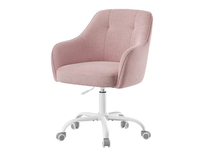 JOYFURNOS Fauteuil ergonomique pivotant réglable - Rose