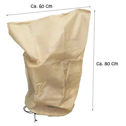 Winterschutz Pflanzenschutz Vlieshauben Set 6-teilig beige - Frostschutz für Topfpflanzen & Freiland