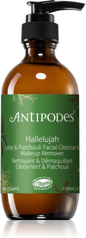 Antipodes Hallelujah Lime & Patchouli gel makeup remover and cleanser for the face 200 ml