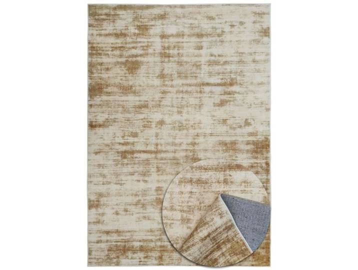 Tapis Modern Abstrait - Doux - Lavable en Machine - Antidérapant - Fibre Polyester Premium - Or - 160x230 cm