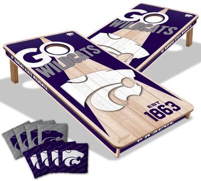 Skip's Garage Kansas State Wildcats NCAA 2x4 Cornhole Board Set