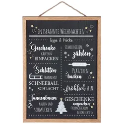 Deko Schild Entspannte Weihnachten